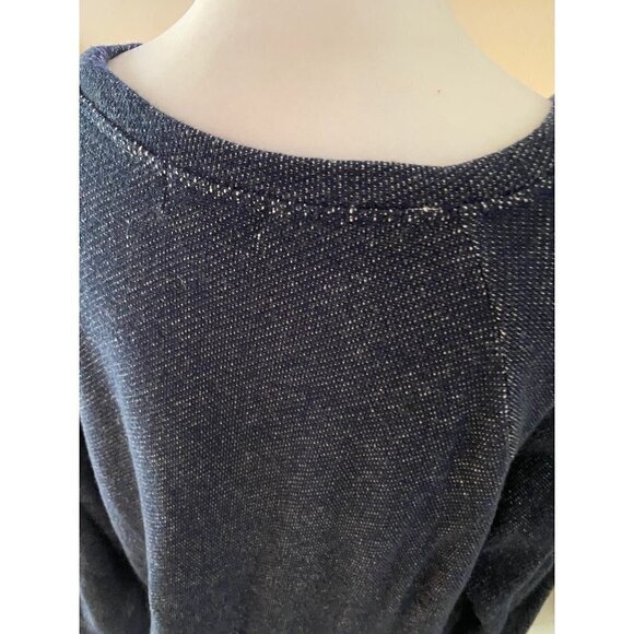 Aztec Print Denim Colored Cardigan Sweatshirt Size M - Picture 7 of 9